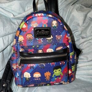 Loungefly Purple & Blue Avengers Character Mini Backpack